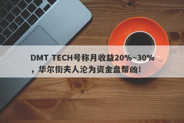 DMT TECH号称月收益20%~30%，华尔街夫人沦为资金盘帮凶！