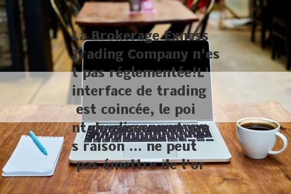 La Brokerage Exness Trading Company n'est pas réglementée!L'interface de trading est coincée, le point de glissement sans raison ... ne peut pas émettre de l'or