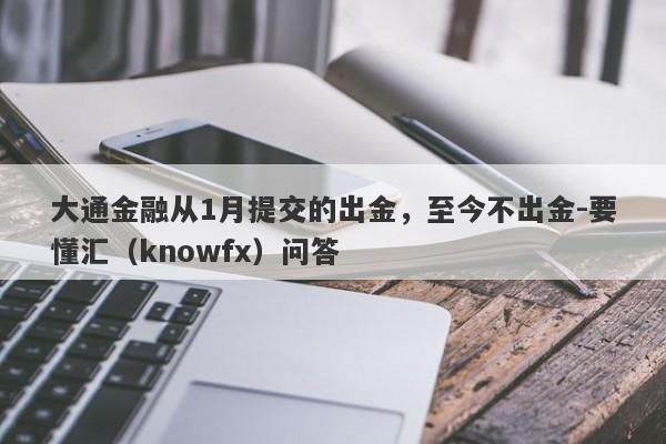 大通金融从1月提交的出金，至今不出金-要懂汇（knowfx）问答