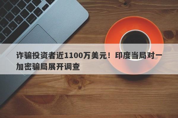 诈骗投资者近1100万美元！印度当局对一加密骗局展开调查