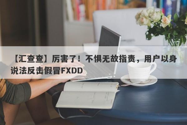 【汇查查】厉害了！不惧无故指责，用户以身说法反击假冒FXDD