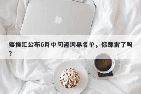 要懂汇公布6月中旬咨询黑名单，你踩雷了吗？