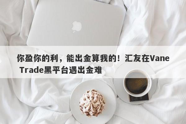 你盈你的利，能出金算我的！汇友在Vane Trade黑平台遇出金难