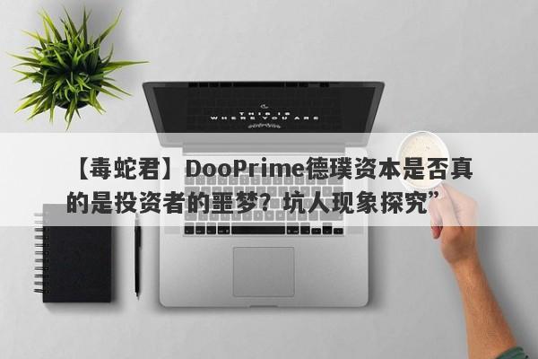 【毒蛇君】DooPrime德璞资本是否真的是投资者的噩梦？坑人现象探究”