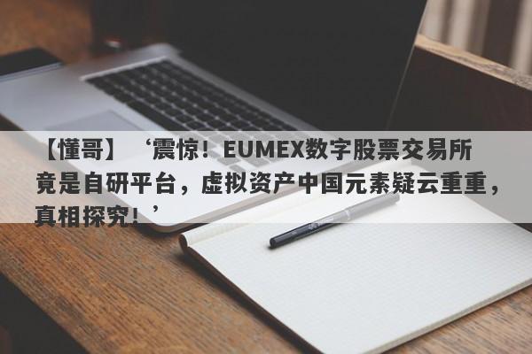 【懂哥】‘震惊！EUMEX数字股票交易所竟是自研平台，虚拟资产中国元素疑云重重，真相探究！’