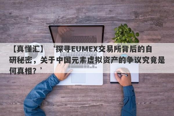 【真懂汇】‘探寻EUMEX交易所背后的自研秘密，关于中国元素虚拟资产的争议究竟是何真相？’