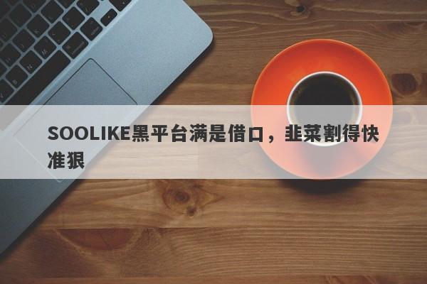 SOOLIKE黑平台满是借口，韭菜割得快准狠