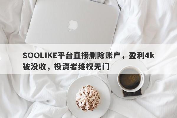 SOOLIKE平台直接删除账户，盈利4k被没收，投资者维权无门