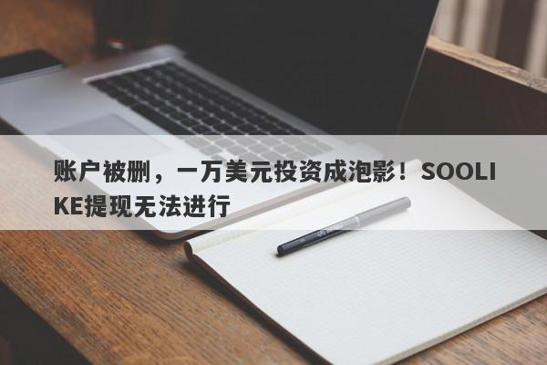 账户被删，一万美元投资成泡影！SOOLIKE提现无法进行